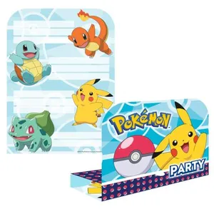 Comparateur de prix : Amscan Invitations Pokemon Blanc - NO NAME - 8 cartes d'invitation avec enveloppes