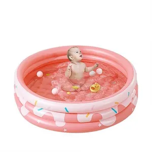 JARBO Piscines Gonflables, Piscine Circulaire Enfants ,Matériau PVC,Plancher souple gonflable, 120 cm pas cher