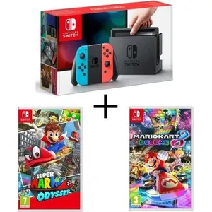 MOONMINI Console Nintendo Switch avec paire de Joy-Con néon + Super Ma...Vendu parcdiscount