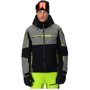 Veste à capuche Spyder Titan gris noir jaune - M pas cher