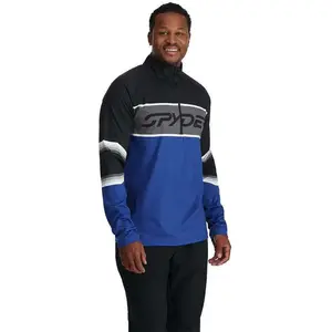 Spyder Premier Zip T-Neck Homme, Electric Blue, S pas cher