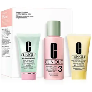 Comparateur de prix : Clinique Basic 3 Temps - Kit Découverte Soins visage types de peaux 2