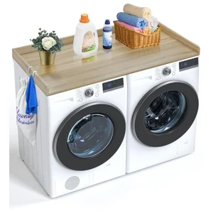 Comparateur de prix : VEVOR Comptoir en bois pour lave-linge et sèche-linge 137 x 70 cm coul...