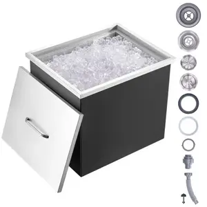 VEVOR Bac à Glace Encastrable 77,9 L 532x430x458 mm Boîte Isotherme po... pas cher