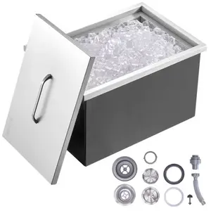 VEVOR Bac à Glace Encastrable 43,5 L 558x430x306 mm Boîte Isotherme po... pas cher