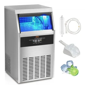 VEVOR Machine à Glaçons Commerciale 53 kg/24 h Appareil de Préparation... pas cher