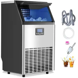 VEVOR Machine à Glaçons Autonome 45 Glaçons Capacité de 45,4 kg/24 h M... pas cher