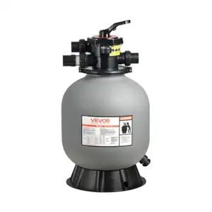 Comparateur de prix : Filtre à sable VEVOR, cuve de filtration de 450 mm, système de filtration à sable de 151 l/min, réservoir de filtration avec vanne multivoies à 7 voies, modes de lavage à contre-courant, rinçage, circulation, eaux usées, hiver et fermeture, pour piscines hors sol