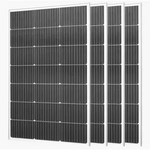 Comparateur de prix : VEVOR Panneau Solaire Monocristallin 100 W Panneau Photovoltaïque 4 PC...