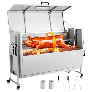 Comparateur de prix : VEVOR Barbecue à Charbon avec Tournebroche Électrique 38 W, Rôtissoire...
