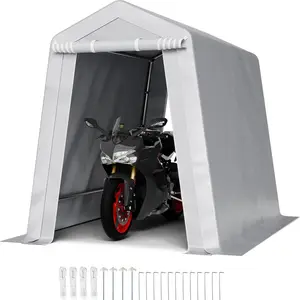 VEVOR Abri de Jardin, 183 x 245 cm, Tente de Rangement avec Double Por...