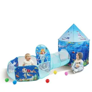 VEVOR Tente tunnel de jeu enfants cadeau tout-petits garçons filles bleu océanVendu parvevor