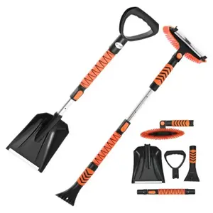 VEVOR Kit de pelle à neige et balai à neige extensible de 107 cm, tête...