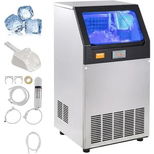 VEVOR Machine à Glaçons Commerciale 45 kg/24 h Appareil de Préparation...