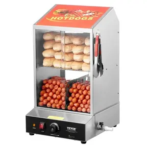 VEVOR Cuiseur à vapeur Hot-Dogs chauffe-petits pains électrique à 2 ni... pas cher