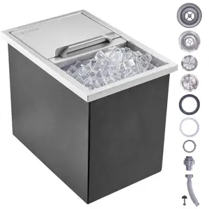 VEVOR Bac à Glace Encastrable 26,7 L 456x304x371 mm Boîte Isotherme po... pas cher