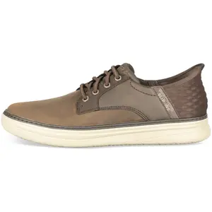 Skechers Homme Slip-ins Mains Libres Hyland Basket, Cuir Cacao, 40 EU pas cher