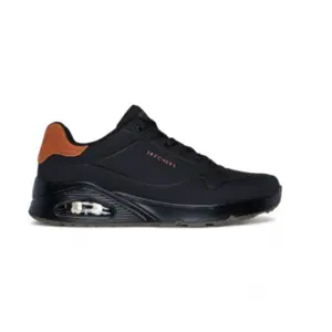 Skechers - Sneakers Skechers Noires Et à Lacets Plats - Noir - Taille 40 40 pas cher