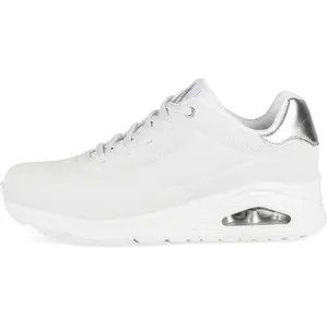 Chaussures Skechers Uno Shimmer Away blanches femme - 39 pas cher