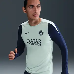 Haut de foot en maille à col ras-du-cou Nike Dri-FIT Inter Milan Strik... pas cher