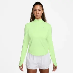 Nike Swift Half-Zip Maillot de course Femmes - jaune lemon, Taille XL pas cher