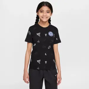 T-shirt imprimé Nike Football Chelsea FC pour ado - Noir M HQ8358-010 pas cher