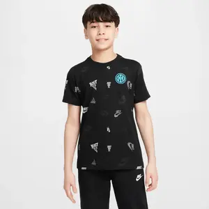 T-shirt imprimé Nike Football Inter Milan pour ado - Noir L HQ8364-010 pas cher