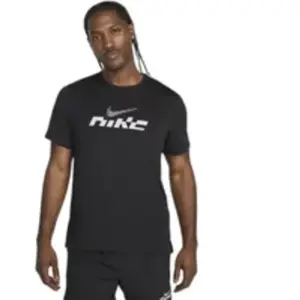 Nike M Nk Df Uv Miler Flash Ss Noir/Blanc Noir/Blanc M pas cher
