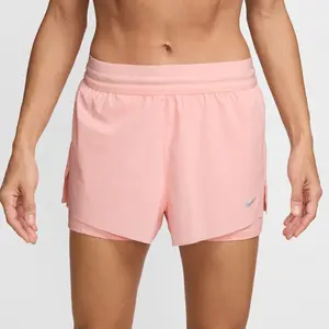 Nike Swift 2in1 Short De Running Femmes - Abricot, Taille XL pas cher