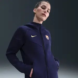 Sweat à capuche et zip en Fleece Nike Football FC Barcelona Tech Windr... pas cher