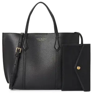 Tory Burch - Petit sac cabas en Cuir Perry noir - 22x22x10 cm OS pas cher