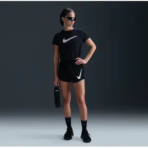 Nike Swoosh Short De Running Femmes - Noir, Taille S