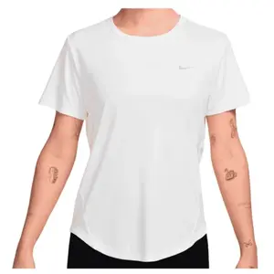 Maillot manches courtes nike dri fit tempo blanc femme pas cher