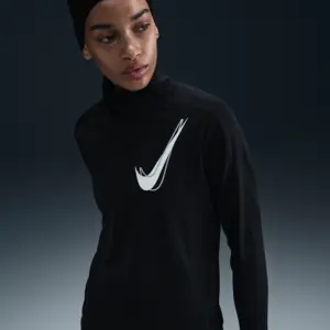 Nike Swoosh Half-Zip Maillot De Course Femmes - Noir, Taille L pas cher