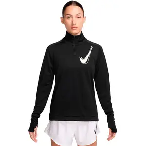 Nike Swoosh Half-Zip Maillot De Course Femmes - Noir, Taille S pas cher