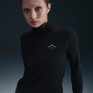 Comparateur de prix : Nike Trail 1/4 Zip vêtement running femme Noir XS