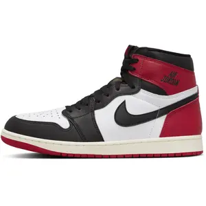 Jordan Aj1 Retro High Og Homme Chaussures - Noir - Taille: 42.5 - Cuir - pas cher