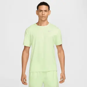 Nike Miler Maillot De Course Hommes - Jaune Lemon, Taille L pas cher