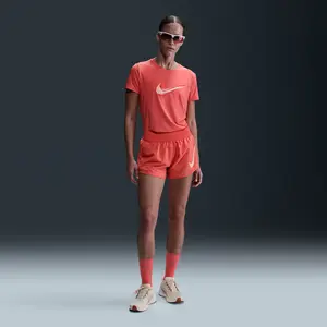 Nike Swoosh Short De Running Femmes - Berry, Taille XL pas cher