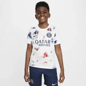 Haut de foot à manches courtes d'avant-match Nike Dri-FIT Paris Saint-... pas cher