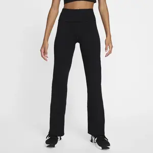 Nike Training One Fold-Over Flare Track Pants - Black, Black L pas cher