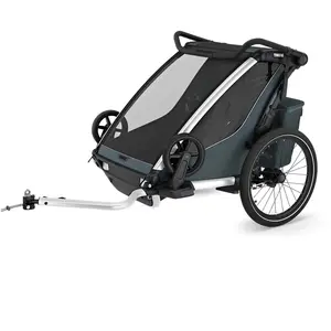 Comparateur de prix : Thule - Poussette/remorque multisports - Chariot Cross 2 Double Dark Slate  - Gris