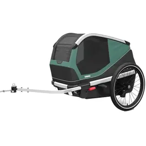 Comparateur de prix : Thule Bexey Remorque Vélo Pour Chien Hazy Green Medium
