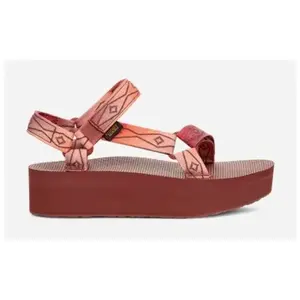 Sandales plate femme Teva Universal Sunscape Rouge 42 1166812-WTRL-51 pas cher
