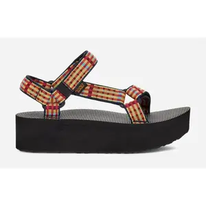 Teva FlatForm Universal - Sandales femme Modern Check Lemon Drop 37 pas cher