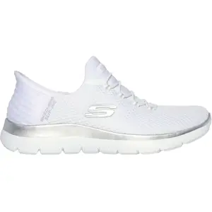 Comparateur de prix : Chaussures Skechers Summits Diamond Dream Slip-ins blanc argent femme - 40