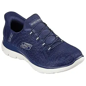 Skechers Femme Summits Classy Night Basket, Bleu Marine, 38 EU