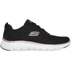Skechers Flex Appeal 5.0 Vegan Femme Baskets Noir Rose Or pas cher