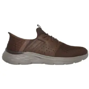 Comparateur de prix : Skechers Homme Garner Newick À Enfiler, Textile synthétique Marron foncé, 44 EU