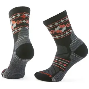 Smartwool - Women's Hike Light Cush. Floral Mid Crew Socks - Chaussettes de randonnée taille S, gris